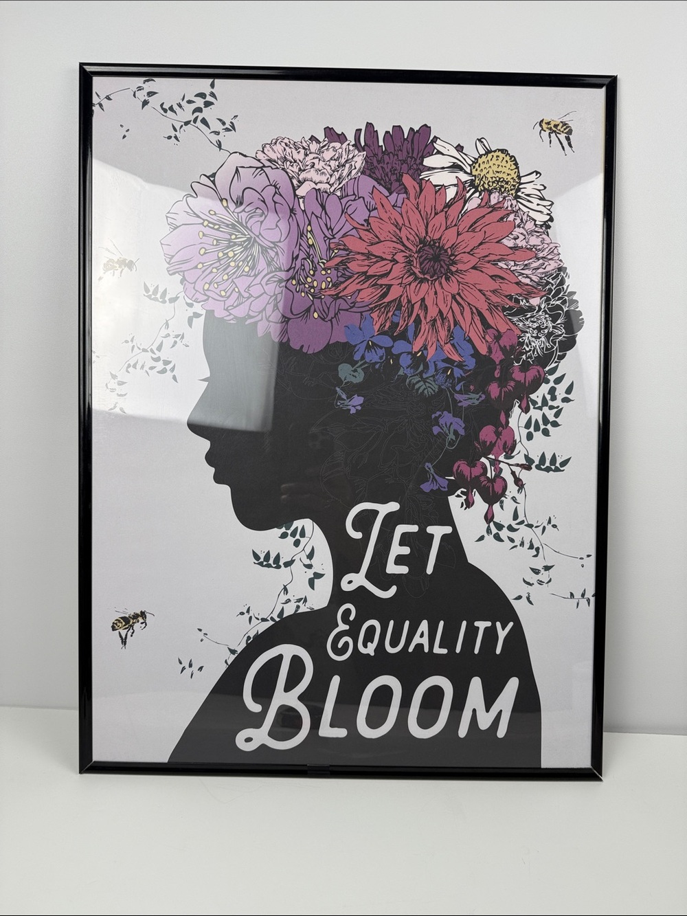 Let Equality Bloom Floral Silhouette .Print by Booke Ficher